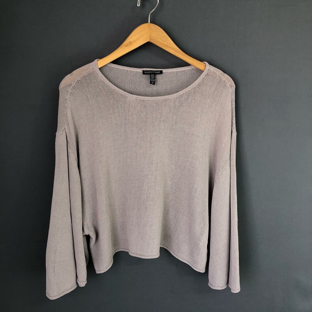 Eileen Fisher Cropped Oversize Sweater - Picture 2 of 7